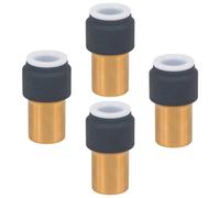 Radiator Valve 15mm x 10mm Anthracite Pushfit Reducing Straight Speed Fit Compression Stem Valves (Pack of 4)