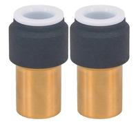 Radiator Valve 15mm x 10mm Anthracite Pushfit Reducing Straight Speed Fit Compression Stem Valves (Pack of 2)