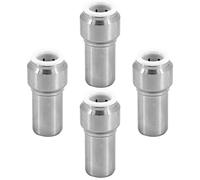 Radiator Valve 15mm x 10mm Pushfit Chrome Speed Fit Reducing Straight Compression Stem (Pack of 4)