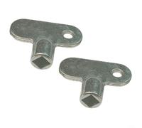 Radiator valve exhaust key with 5x5mm square socket zinc alloy tool for heating system air venting and radiator maintenance (B)