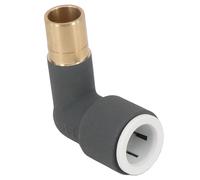 Radiator Valve Reducing Elbow Stem Compression Anthracite 15mm x 15mm Pushfit