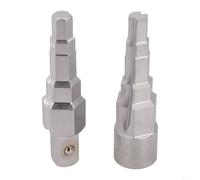 Radiator Valve Spanner, Stepped 10/11/12.5/16/21 mm Spud Wrench with 1/2" Square Drive, for Use on Nipples, Valves & Connectors, 2 pcs