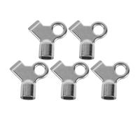 Radiator Vent Key 5pcs Silver Zinc Alloy 5mm Square Hole