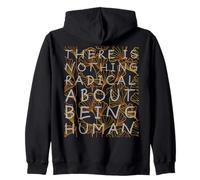 Radical Human Statement Botanical Ginkgo Word Art Zip Hoodie