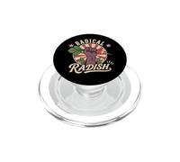 Radical Radish Funny Vegan Retro Plant Based Vegetarian PopSockets PopGrip for MagSafe