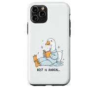 Radical Rest Goose Reading Book Pajamas Self-Care Case for iPhone 11 Pro