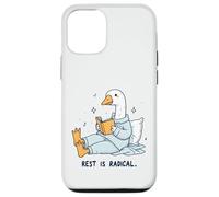 Radical Rest Goose Reading Book Pajamas Self-Care Case for iPhone 12/12 Pro