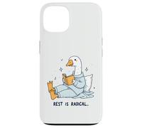 Radical Rest Goose Reading Book Pajamas Self-Care Case for iPhone 13