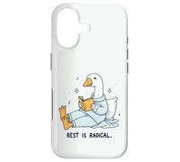 Radical Rest Goose Reading Book Pajamas Self-Care Case for iPhone 17