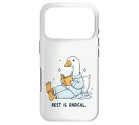 Radical Rest Goose Reading Book Pajamas Self-Care Case for iPhone 17 Pro