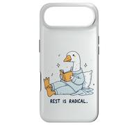 Radical Rest Goose Reading Book Pajamas Self-Care Case for iPhone Air