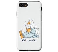 Radical Rest Goose Reading Book Pajamas Self-Care Case for iPhone SE (2020) / 7/8