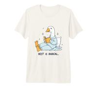Radical Rest Goose Reading Book Pajamas Self-Care Premium T-Shirt