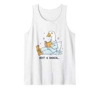 Radical Rest Goose Reading Book Pajamas Self-Care Tank Top