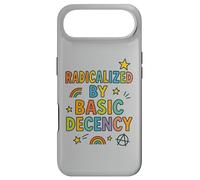 Radicalized by Basic Decency - Colorful Punk Protest Slogan Case for iPhone Air
