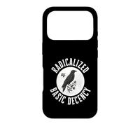 Radicalized by Basic Decency Crow Dark Humor Moral Compass Case for iPhone 17 Pro