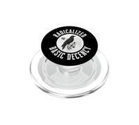 Radicalized by Basic Decency Crow Dark Humor Moral Compass PopSockets PopGrip for MagSafe