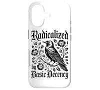 Radicalized By Basic Decency Crow Raven Floral Case for iPhone 17