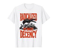 Radicalized By Basic Decency Crow Skeleton Grunge T-Shirt