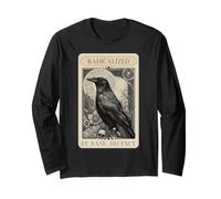 Radicalized by Basic Decency Crow Tarot Card Political Women Long Sleeve T-Shirt