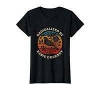Radicalized By Basic Decency Feminist Activist Value Graphic T-Shirt, Women, Black, XS