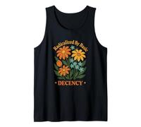 Radicalized by Basic Decency Floral Protest Art Tank Top