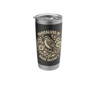 Radicalized by Basic Decency Folk Art Emblem Apparel Stainless Steel Insulated Tumbler