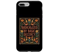 "Radicalized by Basic Decency" Folk Floral Statement Case for iPhone 7 Plus/8 Plus