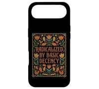 "Radicalized by Basic Decency" Folk Floral Statement Case for iPhone Air