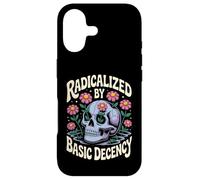 Radicalized by Basic Decency Gothic Skull Wild Flowers Women Case for iPhone 17