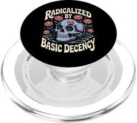 Radicalized by Basic Decency Gothic Skull Wild Flowers Women PopSockets PopGrip for MagSafe