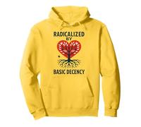Radicalized By Basic Decency Heart Tree Statement Pullover Hoodie