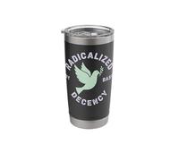 Radicalized by Basic Decency Peace Dove Equality Protest Stainless Steel Insulated Tumbler