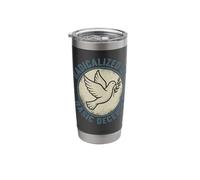 Radicalized by Basic Decency Peace Dove Equality Protest Stainless Steel Insulated Tumbler