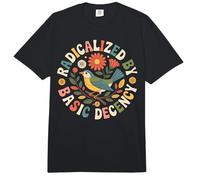 Radicalized by Basic Decency Retro Bird Peace Women Comfort Colors Adult Heavyweight T-Shirt