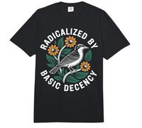 Radicalized by Basic Decency Retro Peace Bird Women Comfort Colors Adult Heavyweight T-Shirt