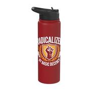 Radicalized By Basic Decency Social Justice Power Activist Stainless Steel Insulated Water Bottle