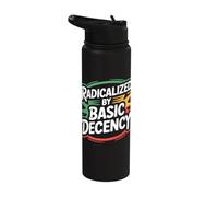 Radicalized By Basic Decency Social Justice Power Activist Stainless Steel Insulated Water Bottle