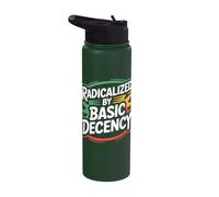 Radicalized By Basic Decency Social Justice Power Activist Stainless Steel Insulated Water Bottle