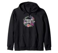 Radicalized By Basic Decency Tshirt Vintage Floral Women Zip Hoodie