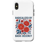 Radicalized By Basic Decency Vintage Art Floral Case for iPhone X/XS