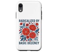 Radicalized By Basic Decency Vintage Art Floral Case for iPhone XR