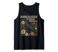 Radicalized by Basic Decency Vintage Gothic Crow Tank Top