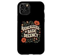 Radicalized By Basic Decency Vintage Retro Groovy Floral Case for iPhone 11 Pro