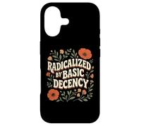 Radicalized By Basic Decency Vintage Retro Groovy Floral Case for iPhone 17