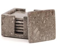 Radicaln Coasters for Drinks Square Handmade Marble 3.5 Inches Coaster for Modern Desk Décor & Outdoor Kitchen - Car Coasters (Verona)