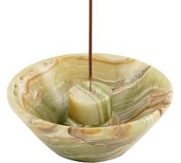 Radicaln Green Onyx Handmade Incense Holder with 9 Holes - Ideal for Incense Sticks, Outdoor Ashtray