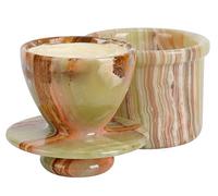 Radicaln Marble Butter Container, 10.8 cm, Green Onyx Handmade Butter Storage Container, French Butter Dish for Kitchen Countertop and Butter Pot for Counter with Water