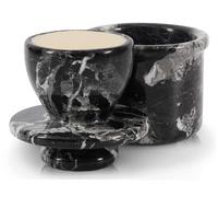 Radicaln Marble Butter Keeper with Lid for Countertop, Zebra Black, 4.25" | Handmade French Butter Crock, Butter Dish for Spreadable Butter, Stone Container for Kitchen Storage, Serving and Gifting