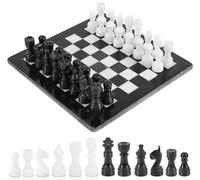 Radicaln Marble Chess Set 12 Inches Black and White Handmade Chess Sets - 1 Board & 32 Figures - Board Games for 2 Player